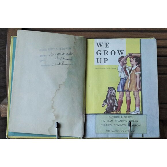 Vintage Textbook, We Grow Up Second Reader, MacMillan Company 1945 New Work-Play - Picture 3 of 9